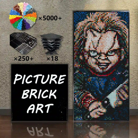 LEGO-Mosaic-Wall-Art-Chucky-Pixel-Art-48x96