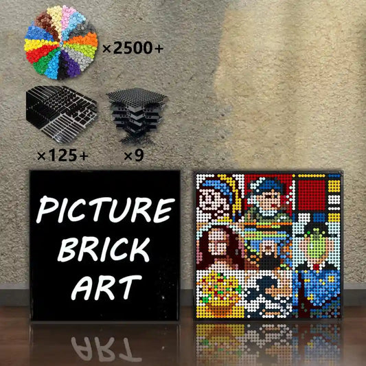 LEGO-Mosaic-Wall-Art-Collection-of-famous-paintings-Pixel-Art-48x48