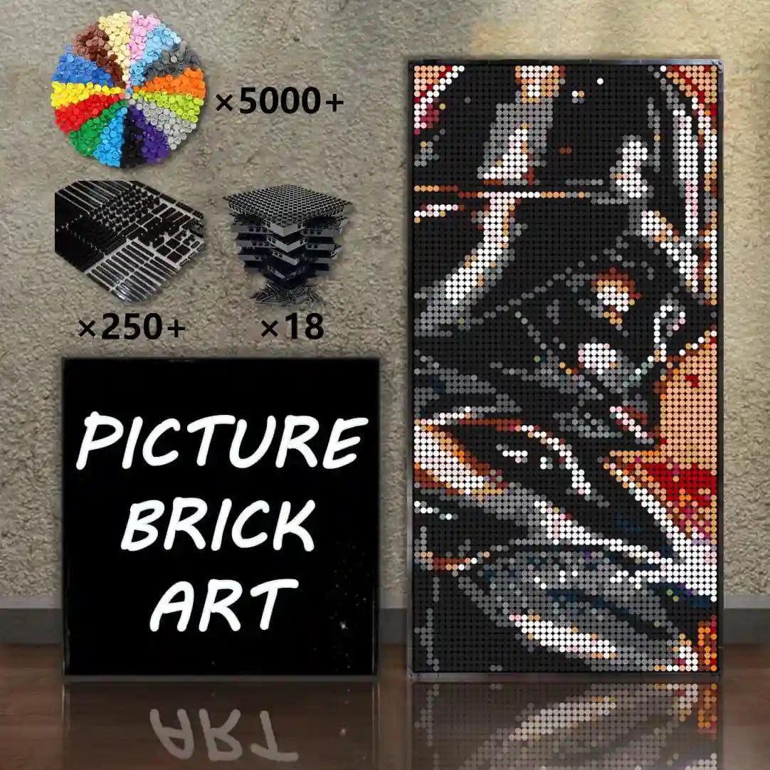     LEGO-Mosaic-Wall-Art-Darth-Vader-Pixel-Art-48x96