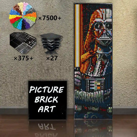 LEGO-Mosaic-Wall-Art-Darth-Vader-Portrait-Custom-Picture-48x144