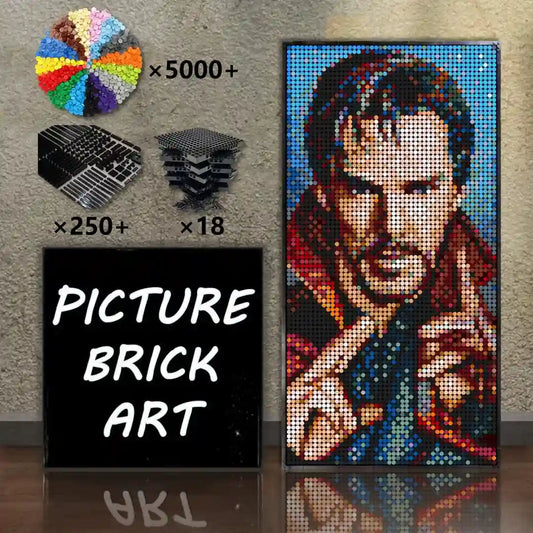 LEGO Mosaic Wall Art-Doctor Strange Pixel art-48x96