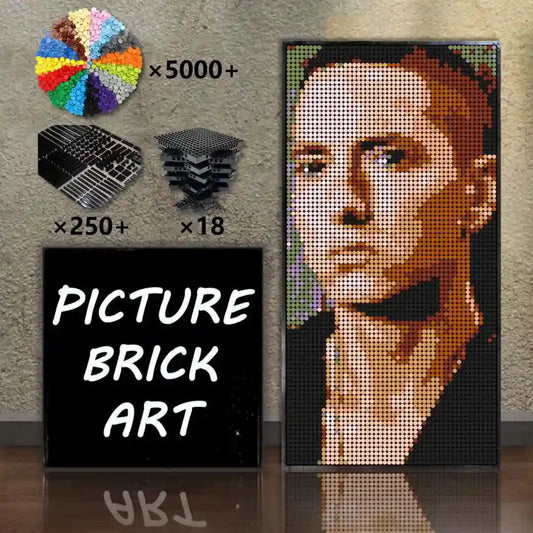 LEGO-Mosaic-Wall-Art-Eminem-Pixel-Art-48x96