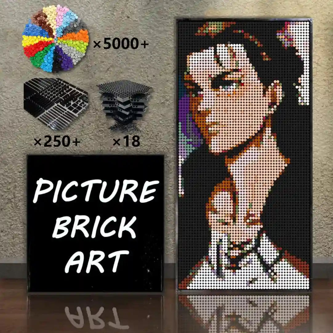    LEGO-Mosaic-Wall-Art-Eren-Yeager-Portrait-Custom-Picture-48x96