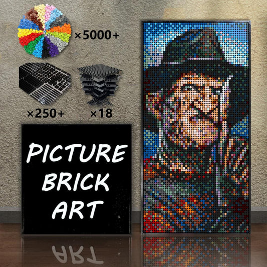     LEGO-Mosaic-Wall-Art-Freddy-Krueger-Pixel-Art-48x96