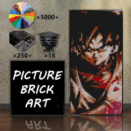 LEGO-Mosaic-Wall-Art-Goku-Black-1-Pixel-Art-48x96