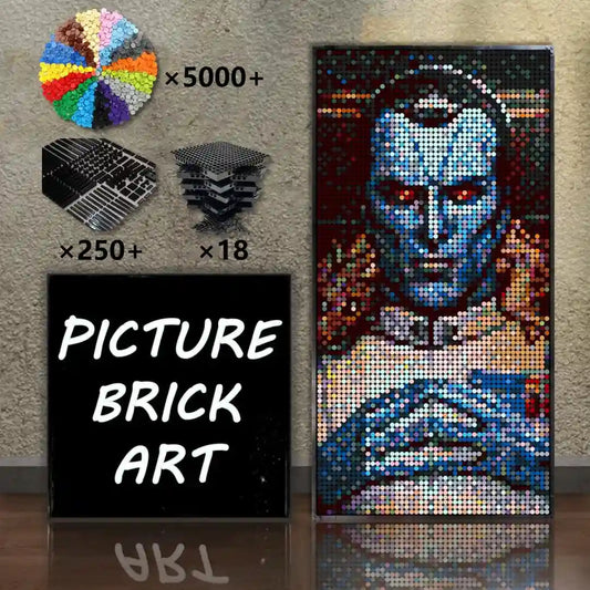 Art mural en mosaïque LEGO-Grand amiral Thrawn Pixel Art-48x96