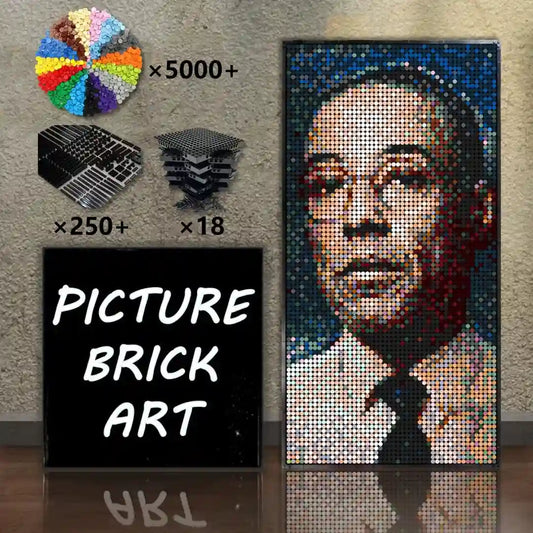 LEGO-Mosaic-Wall-Art-Gustavo-Fring-Pixel-Art-48x96