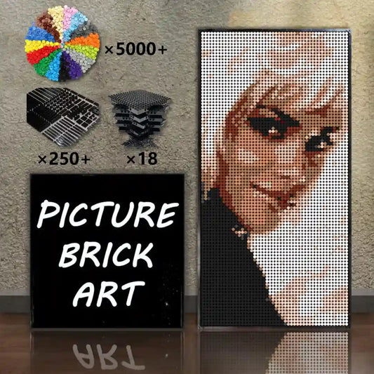LEGO-Mosaic-Wall-Art-Halle-Berry-Pixel-Art-48x96