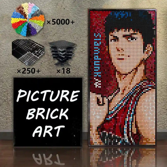    LEGO-Mosaic-Wall-Art-Hisashi-Mitsui-Portrait-Custom-Picture-48x96