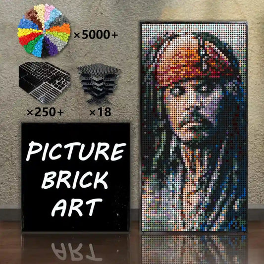 LEGO-Mosaic-Wall-Art-Jack-Sparrow-Pixel-Art-48x96
