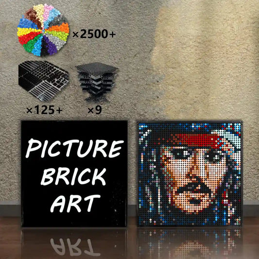 LEGO-Mosaic-Wall-Art-Jack-Sparrow-Portrait-Custom-Picture-48x48