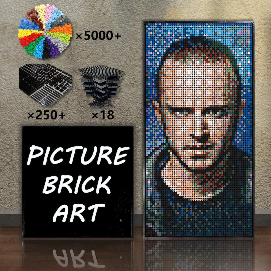 LEGO Mosaic Wall Art-Jesse Bruce Pinkman Pixel Art-48x96