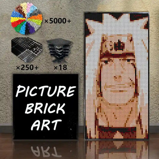 LEGO Mosaic Wall Art-Jiraiya Pixel art-48x96