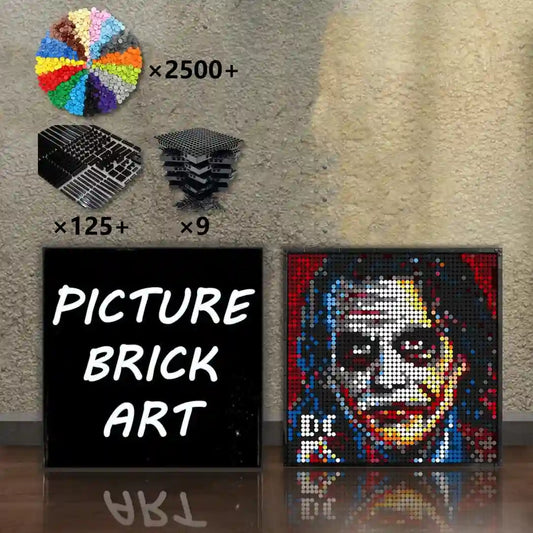     LEGO-Mosaic-Wall-Art-Joker-Portrait-Custom-Picture-48x48