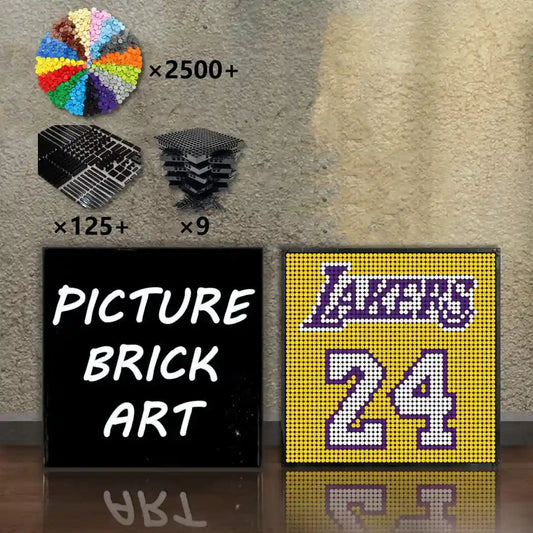  LEGO-Mosaic-Wall-Art-Kobe-Bryant-Jersey-Pixel-Art-48x48