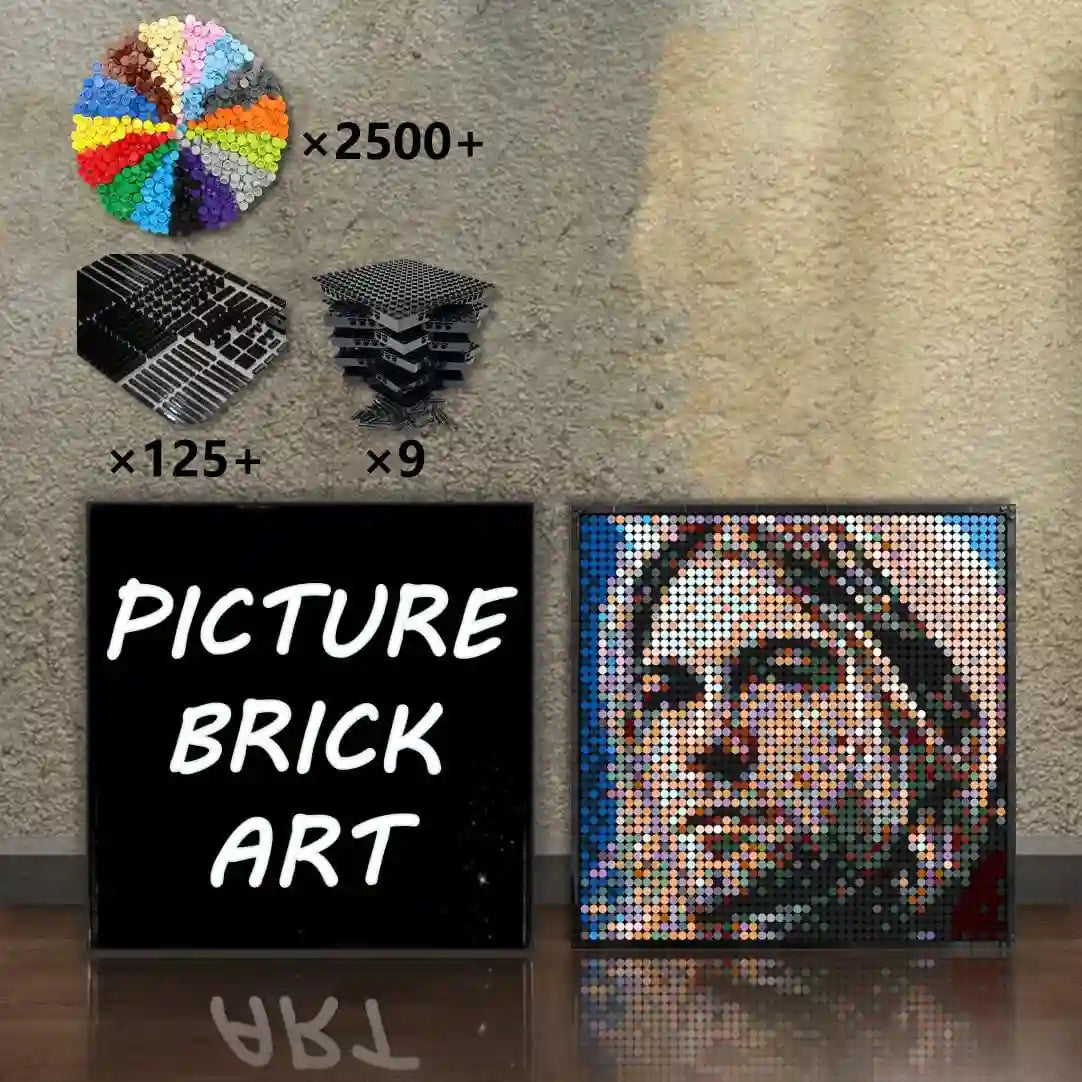 LEGO-Mosaic-Wall-Art-Kurt-Cobain-Pixel-Art-48x48