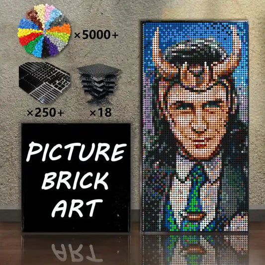 LEGO-Mosaic-Wall-Art-Loki-Pixel-Art-48x96