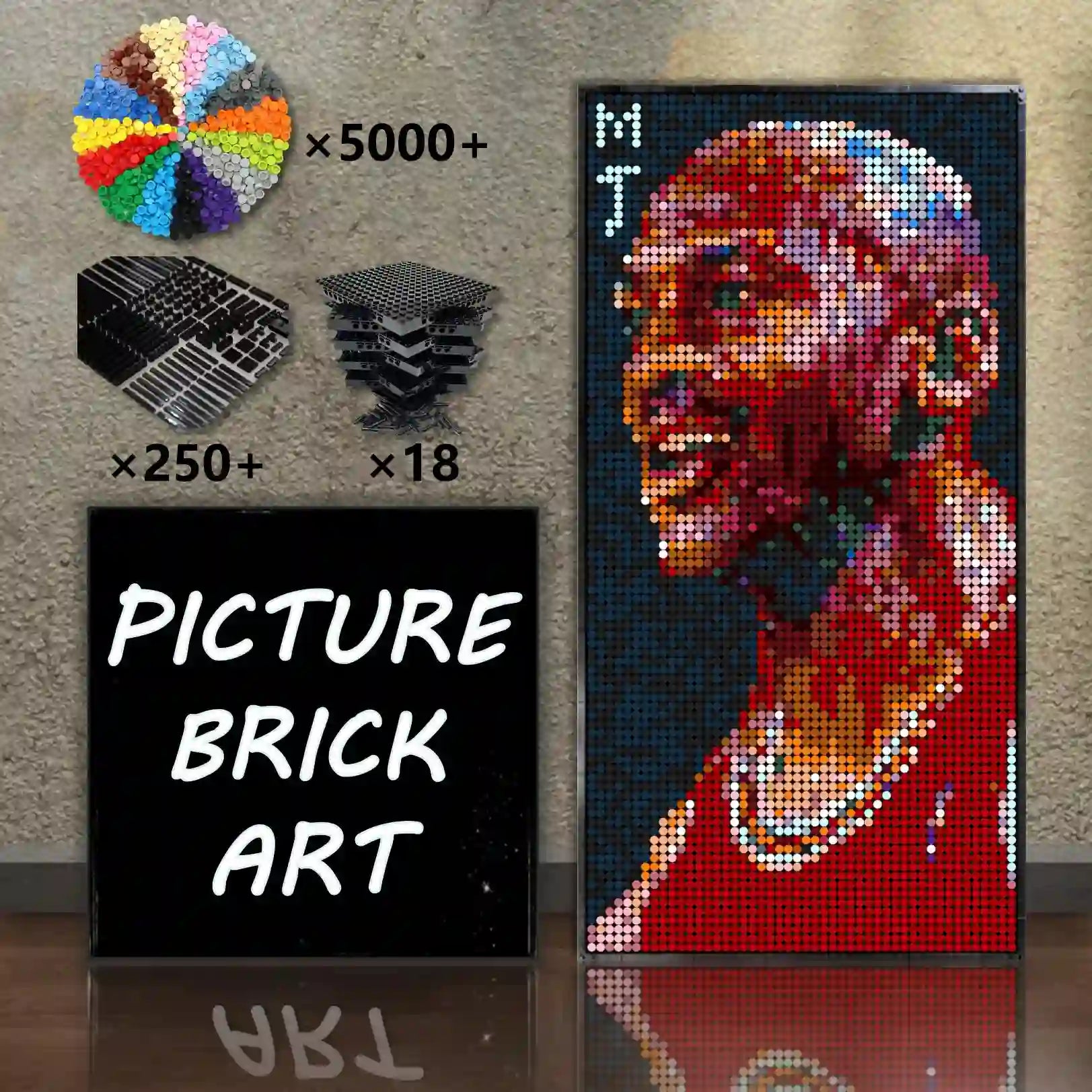 LEGO Mosaic Wall Art-Michael Jordan Pixel Art-48x96