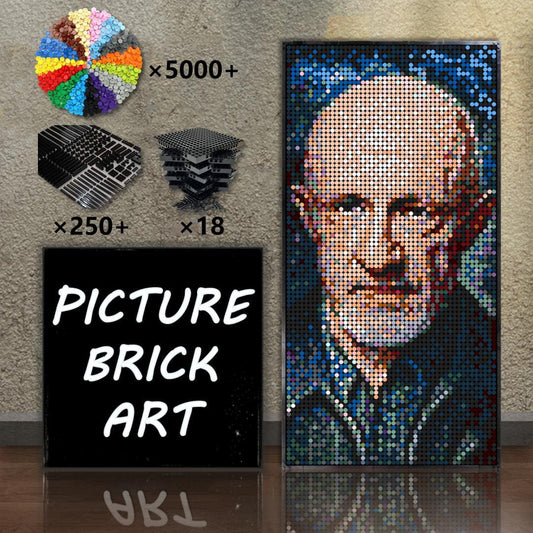 LEGO-Mosaic-Wall-Art-Mike-Ehrmantraut-Pixel-Art-48x96