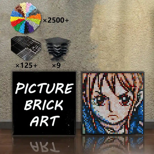 LEGO-Mosaic-Wall-Art-Nami-Portrait-Custom-Picture-48x48