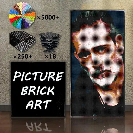 LEGO-Mosaic-Wall-Art-Negan-Pixel-Art-48x96