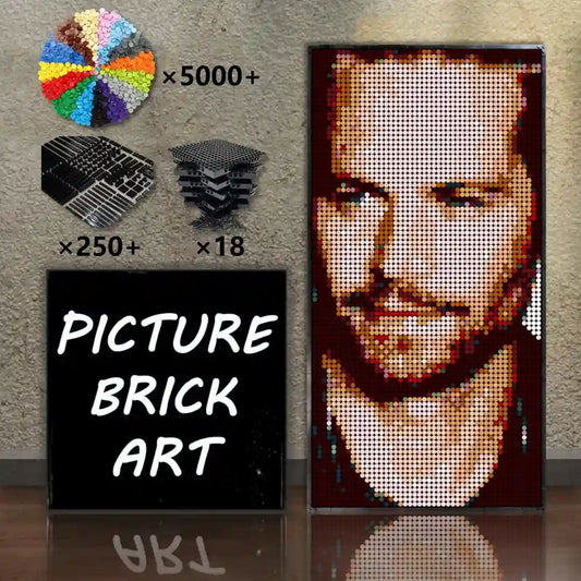 LEGO-Mosaic-Wall-Art-Paul-Walker-Pixel-Art-48x96