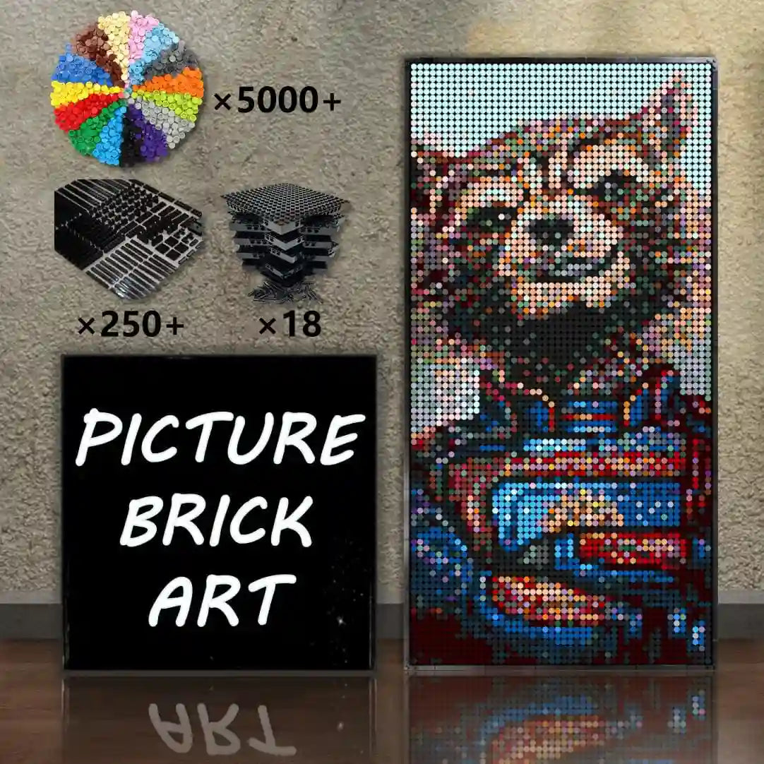 LEGO Mosaic Wall Art-Rocket Raccoon Pixel art-48x96
