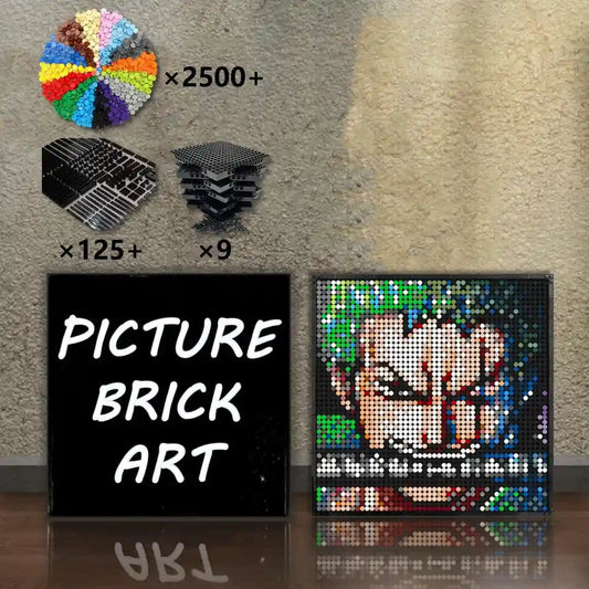       LEGO-Mosaic-Wall-Art-Roronoa-Zoro-Portrait-Custom-Picture-48x48