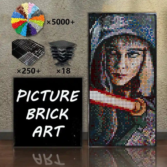 LEGO Mosaic Wall Art-Shin Hati Pixel Art-48x96