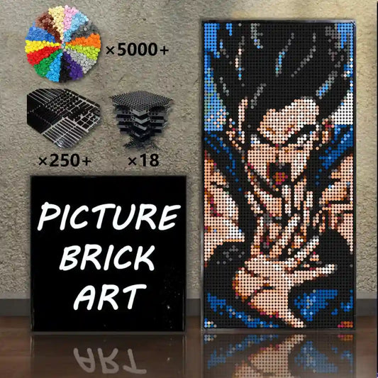   LEGO-Mosaic-Wall-Art-Son-Goku-Portrait-Custom-Picture-48x96