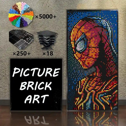 LEGO-Mosaic-Wall-Art-SpiderMan-Pixel-Art-48x96