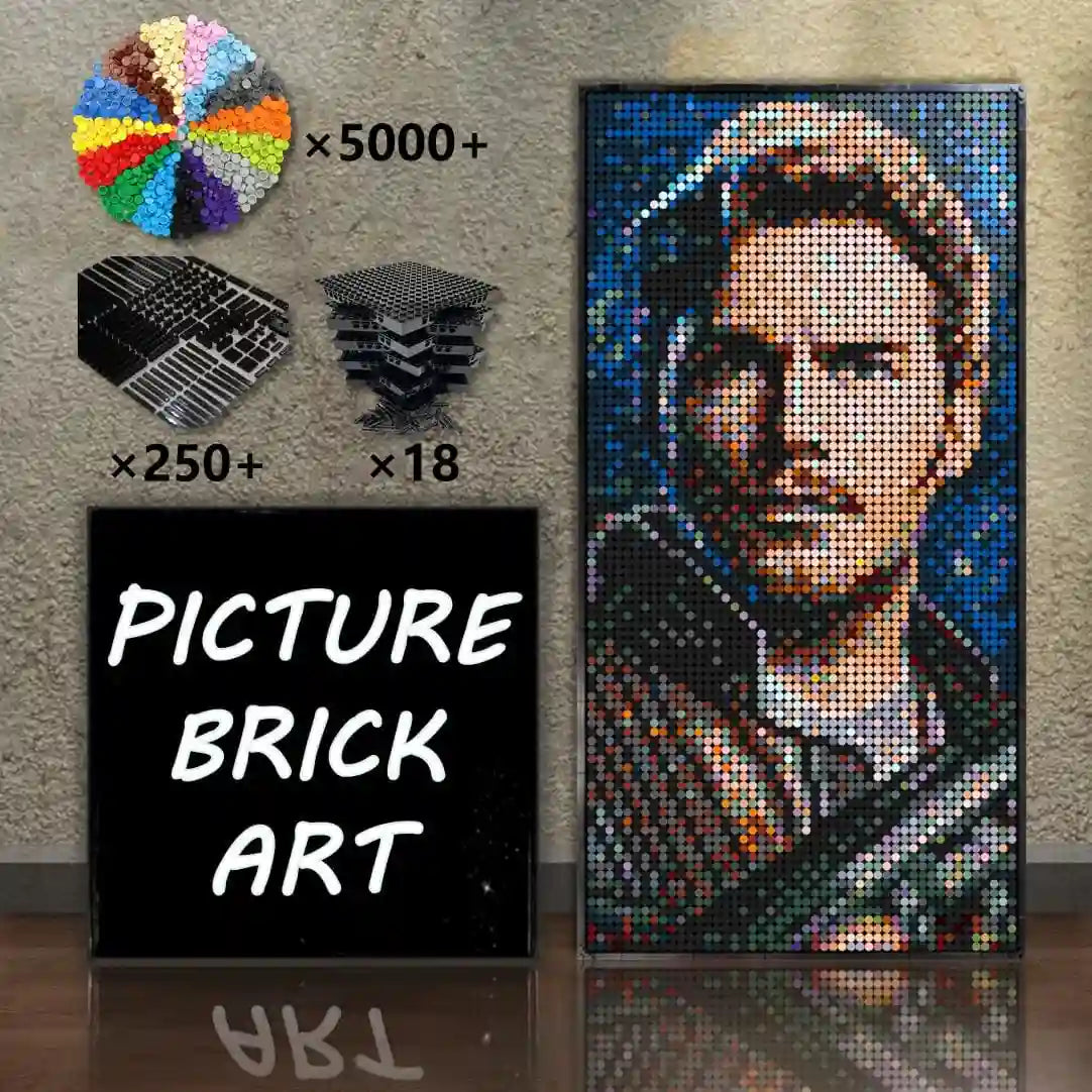 LEGO-Mosaic-Wall-Art-Star-Lord-Pixel-Art-48x96
