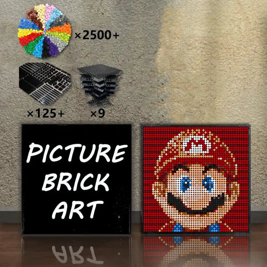 LEGO-Mosaic-Wall-Art-Super-Mary-Pixel-Art-48x48