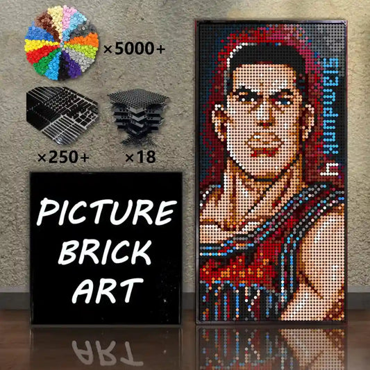    LEGO-Mosaic-Wall-Art-Takenori-Akagi-Portrait-Custom-Picture-48x96