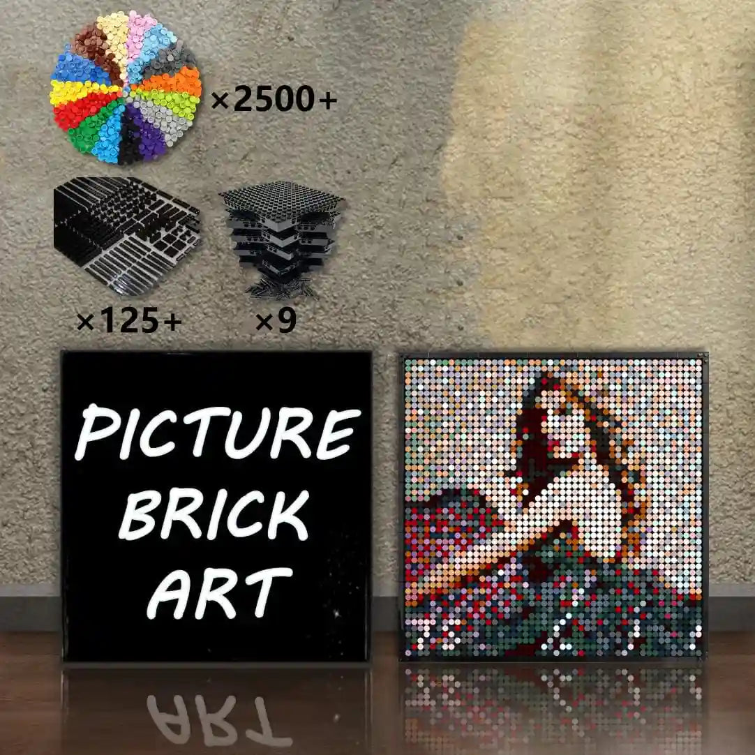 Art mural en mosaïque LEGO, portrait de Taylor Swift, image personnalisée, 48x48