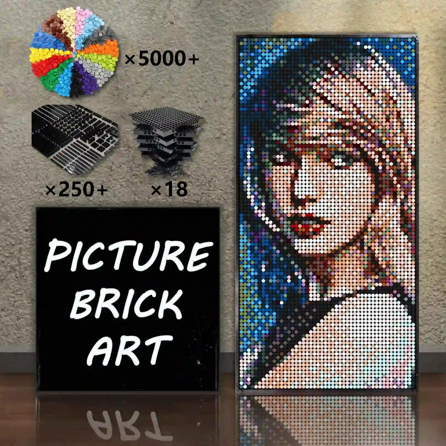  Analyzing image    LEGO-Mosaic-Wall-Art-Taylor-Swift_15_-Pixel-Art-48x96
