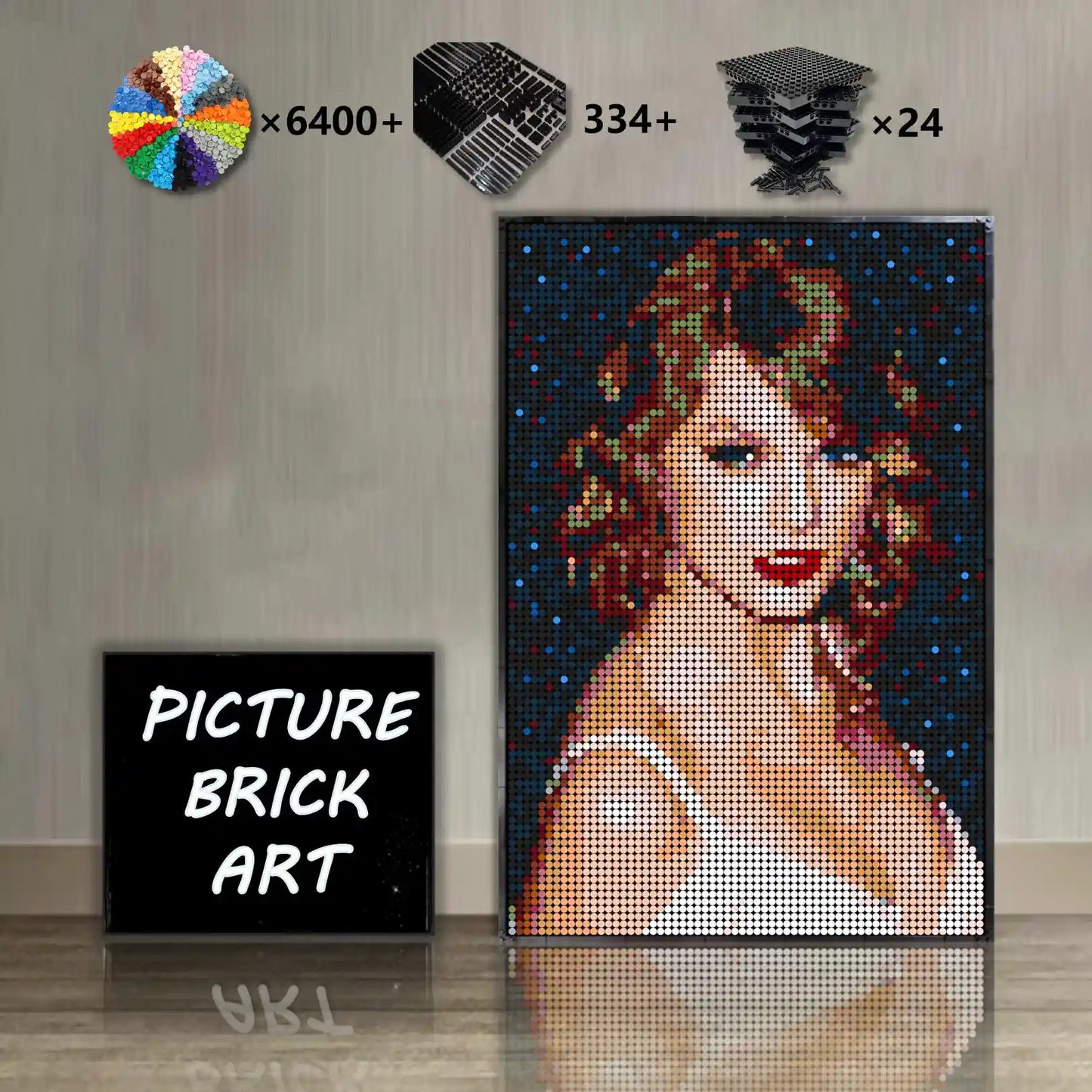 LEGO Mosaic Wall Art-Taylor Swift Portrait Custom Picture