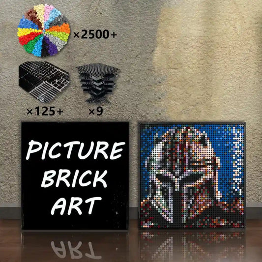   LEGO-Mosaic-Wall-Art-The-Armorer-Portrait-Custom-Picture-48x48