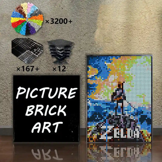 LEGO-Mosaic-Wall-Art-The-Legend-of-Zelda-Pixel-Art-48x64