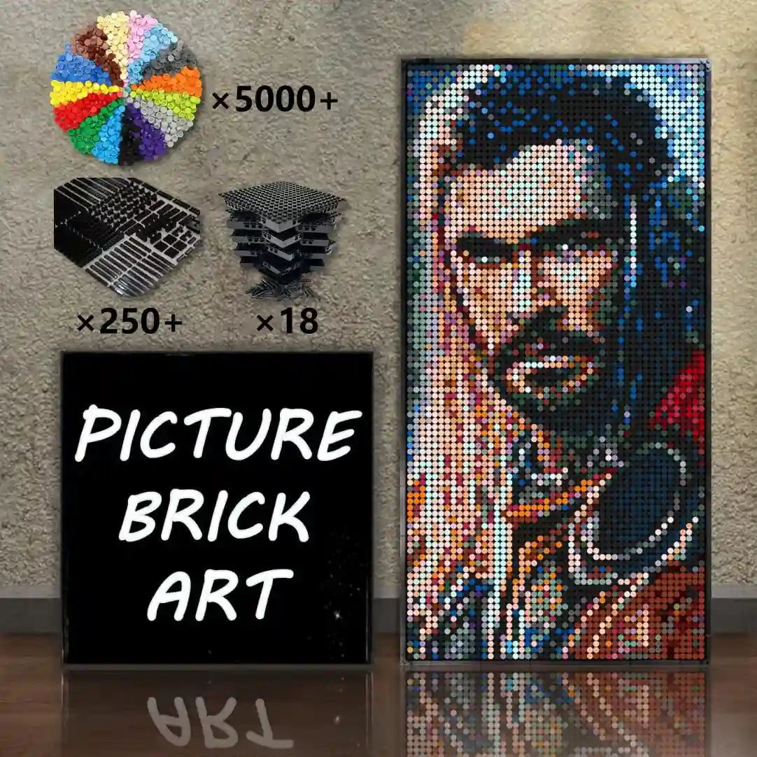  LEGO-Mosaic-Wall-Art-Thor-Pixel-Art-48x96