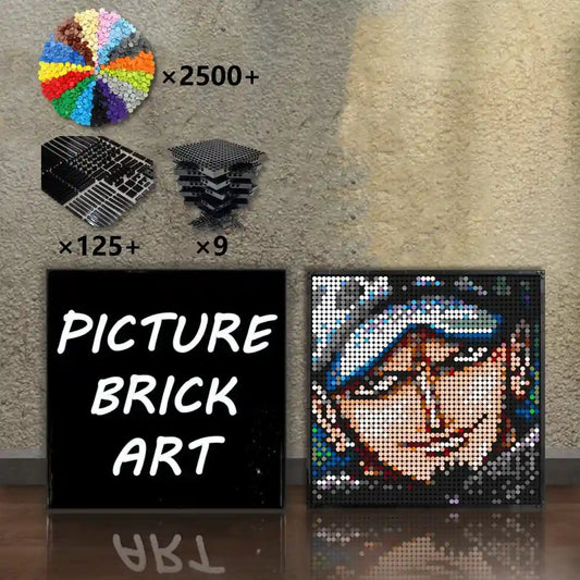       LEGO-Mosaic-Wall-Art-Trafalgar-Law-Portrait-Custom-Picture-48x48