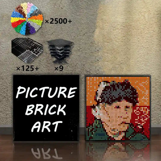 LEGO-Mosaic-Wall-Art-Van-Gogh-Pixel-Art-48x48