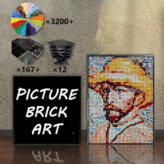 LEGO-Mosaic-Wall-Art-VanGogh-Pixel-Art-48x64