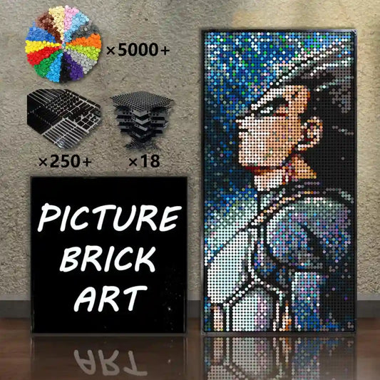 LEGO-Mosaic-Wall-Art-Vegeta-Pixel-Art-48x96