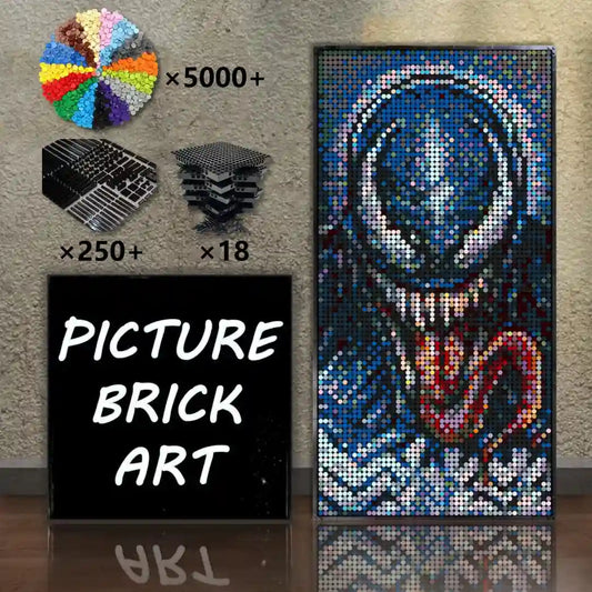  LEGO-Mosaic-Wall-Art-Venom-Pixel-Art-48x96
