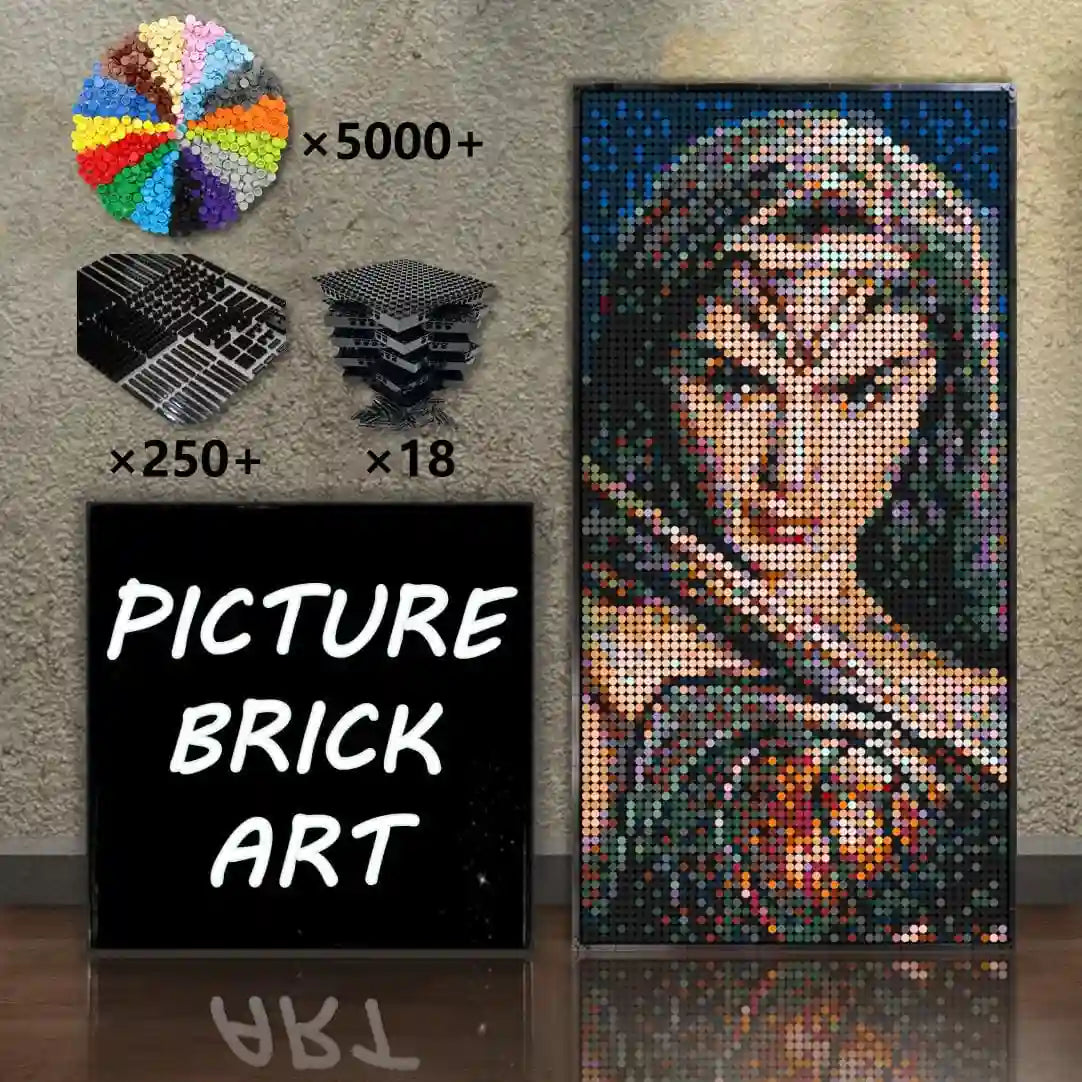 LEGO-Mosaic-Wall-Art-Wonder-Woman-Pixel-Art-48x96