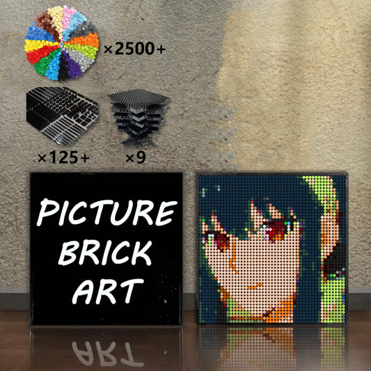 LEGO Mosaic Wall Art-Yor Forget Portrait Custom Picture-48x48