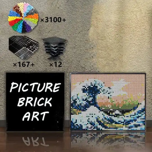 LEGO-Mosaic-Wall-Art-great-wave-48x64