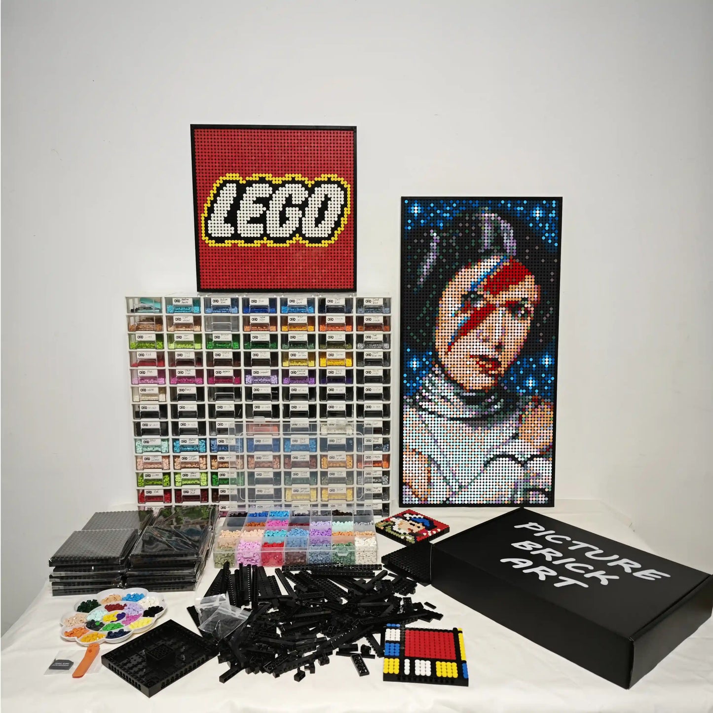 LEGO Mosaic Wall Art-Carrie Fisher Pixel Art-48x96