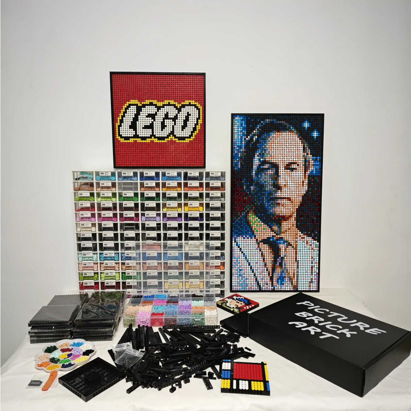 LEGO Mosaic Wall Art-Saul Goodman Portrait Custom Picture-48x96